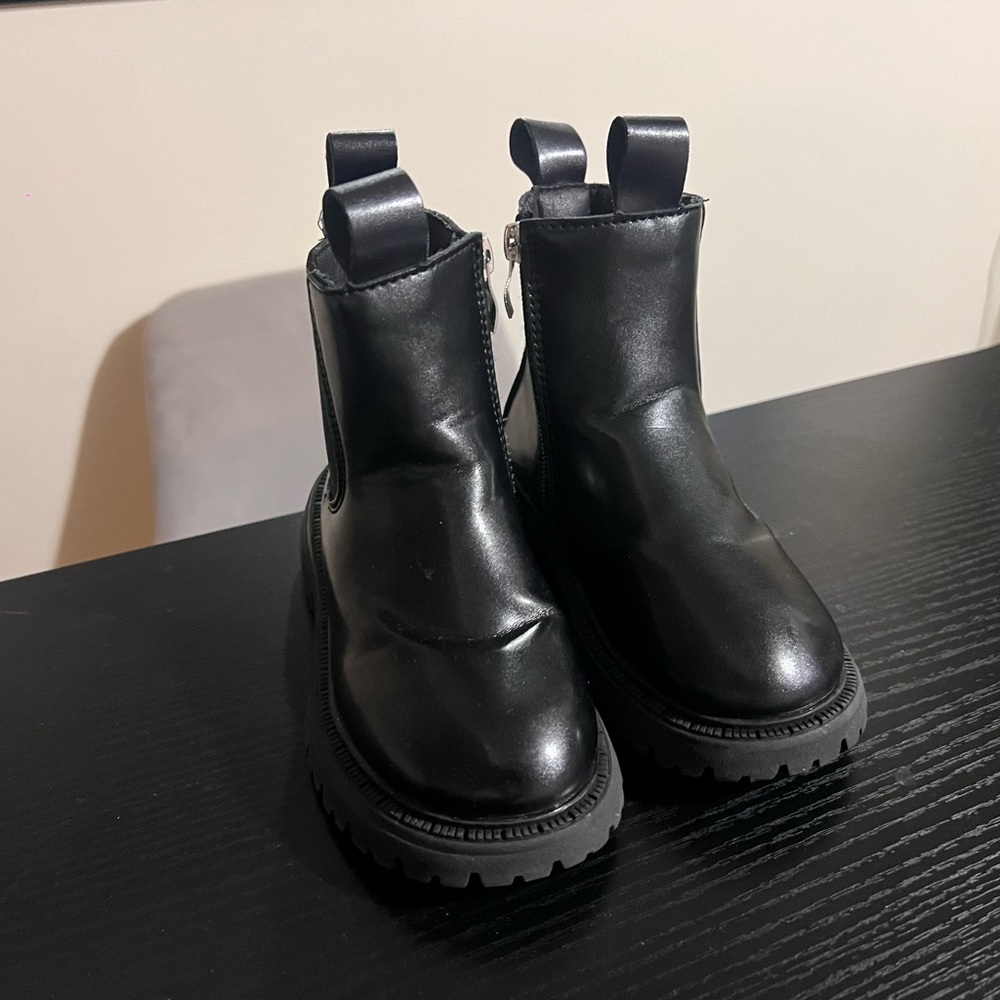 Black Ankle Boots with Zipper